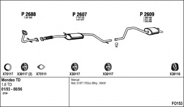FENNO FO153 Exhaust System